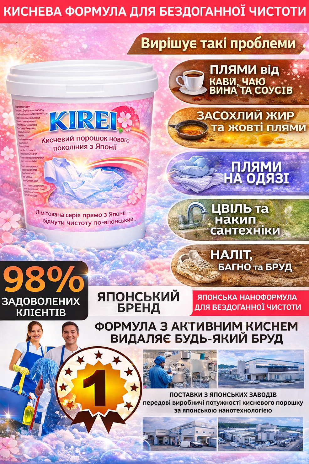 Кисневий порошок для прибирання